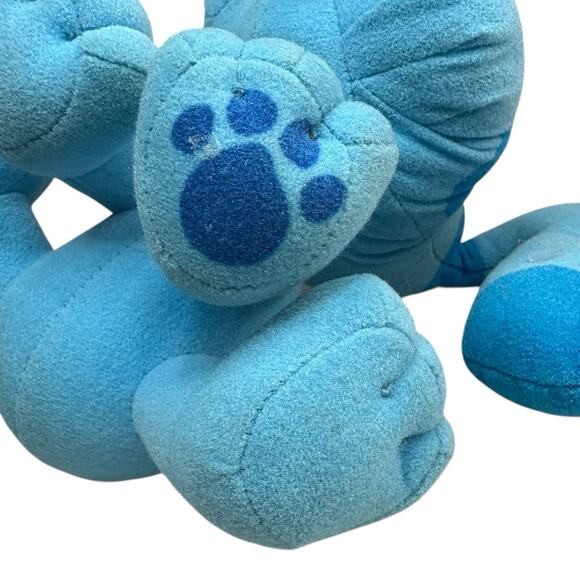 VTG 90s Blues Clues Pose-A-Blue 8" Plush Blue PBS Tyco 1997 Stuffed Animal Dog - Picture 8 of 16